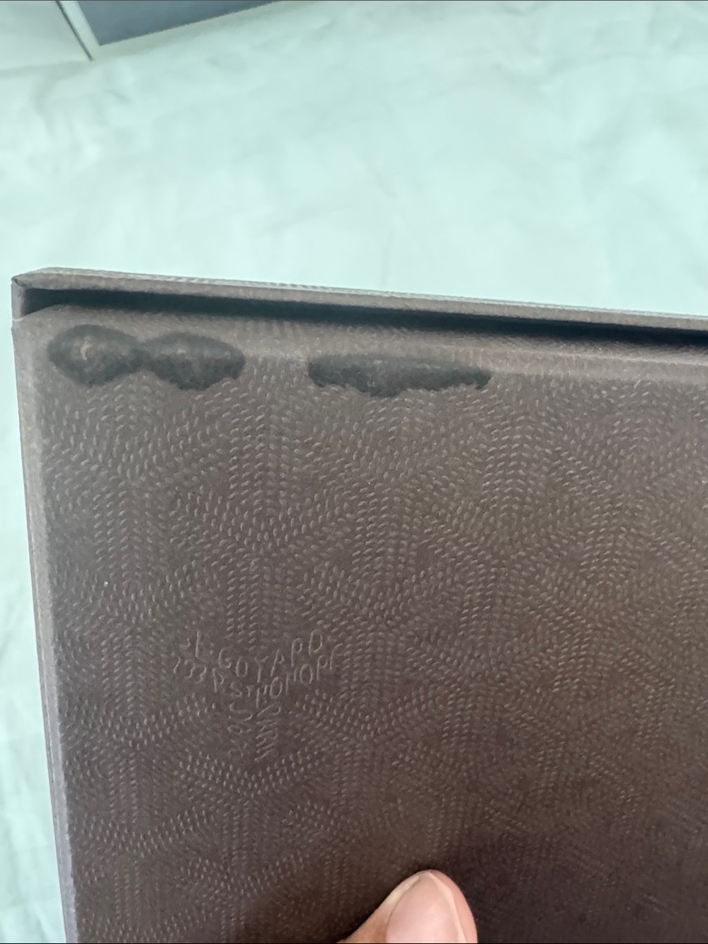 Goyard Brown Box with Yellow insert & Branded Tags and Card - Picture 4 of 5